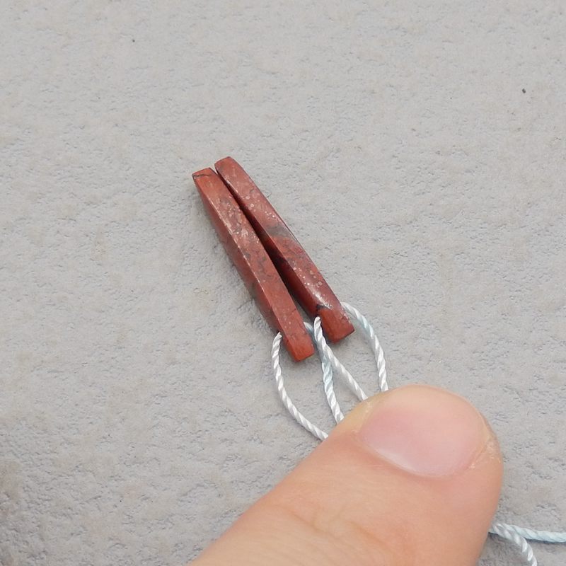 Natural Red River Jasper Earring Beads 23*4*3mm, 1.4g