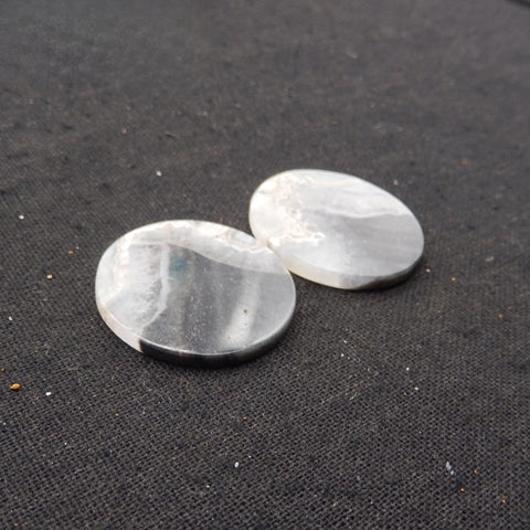 Natural Crazy Lace Agate Round Gemstone Earring Beads, 30x3mm, 10.5g