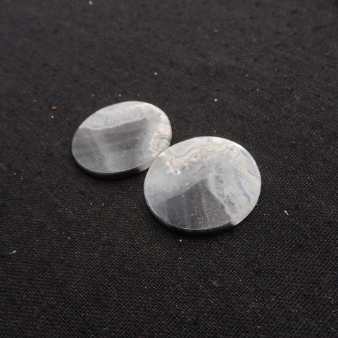 Natural Crazy Lace Agate Round Gemstone Earring Beads, 30x3mm, 10.5g