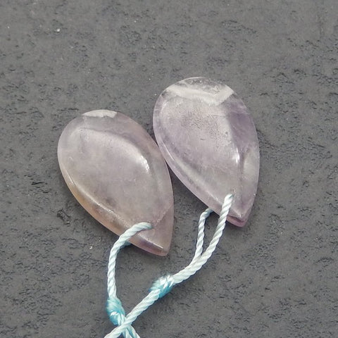 Natural Amethyst Earring Beads 24×15×4mm, 5g