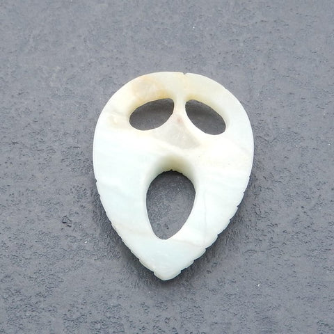 Natural Amazonite Carved Skull Cabochon 45*32*7mm, 10.2g