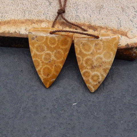 Natural Indonesian Earring Beads 25*18*5mm, 5.2g