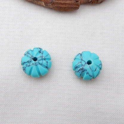 Natural Turquoise Earring Beads 10x5mm, 1.8g