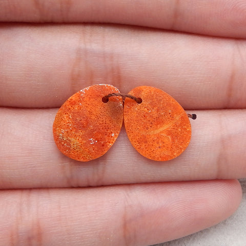 Natural Red Coral Earring Beads