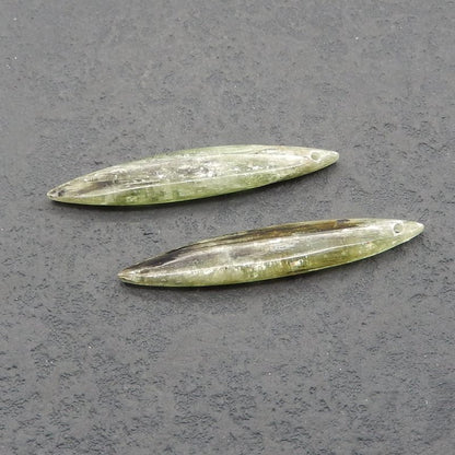 Natural Green Kyanite Earring Beads 45*8*4mm, 6.7g