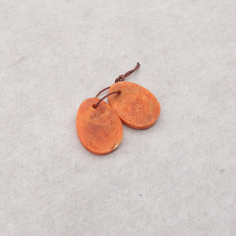 Natural Red Coral Earring Beads