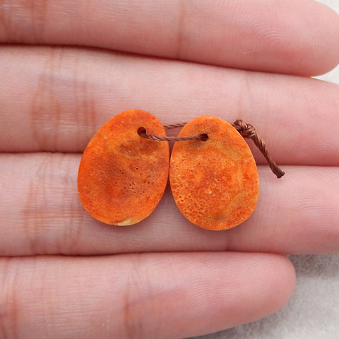 Natural Red Coral Earring Beads