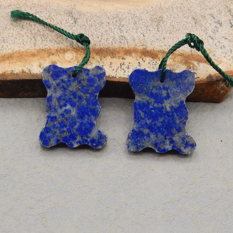 Natural Lapis Lazuli Earring Beads 21*18*3mm, 6.2g