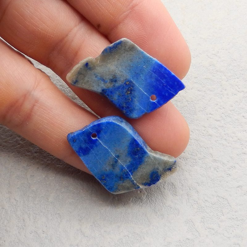 Natural Lapis Lazuli Earring Beads 24*21*3mm, 7.7g