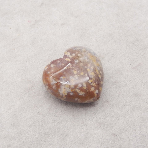 New Natural Ocean Jasper Heart Pendant Bead,Drilling Up and Down, 20×22×10mm, 6.5g