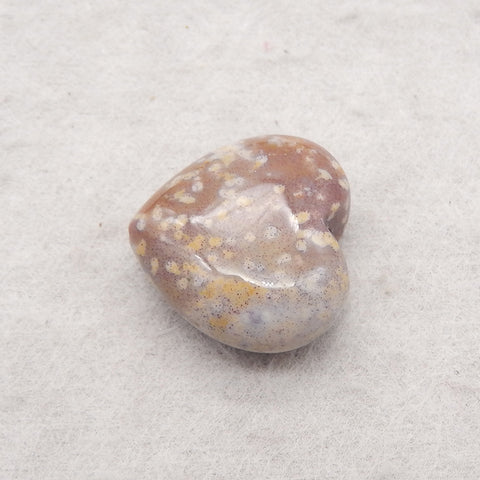 New Natural Ocean Jasper Heart Pendant Bead,Drilling Up and Down, 20×22×10mm, 6.5g