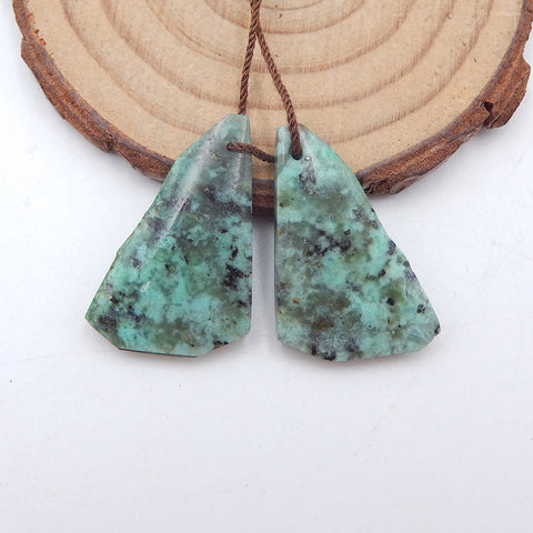 Natural African Turquoise Earring Beads 30x18x4mm, 6.9g