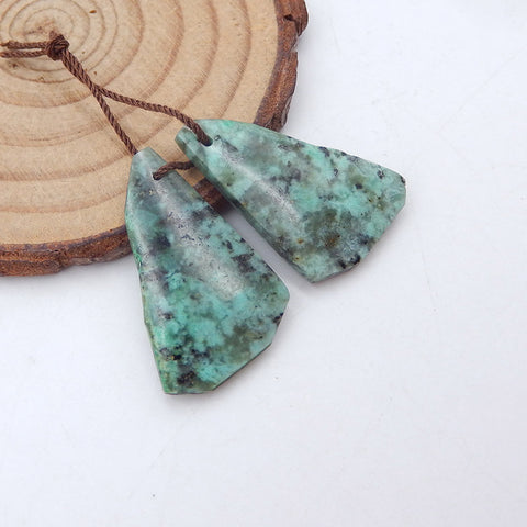 Natural African Turquoise Earring Beads 30x18x4mm, 6.9g