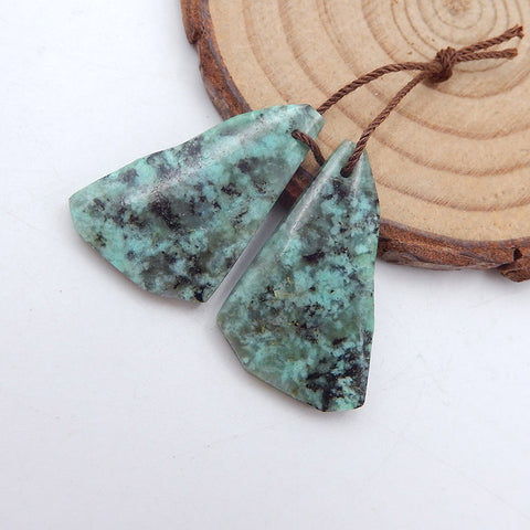 Natural African Turquoise Earring Beads 30x18x4mm, 6.9g