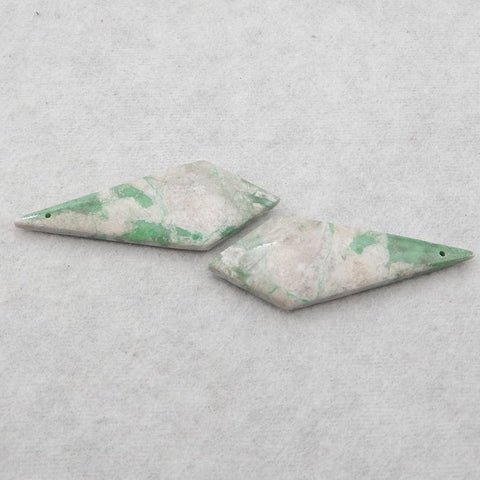 Natural Variscite Earring Beads 45*16*5mm, 8.1g