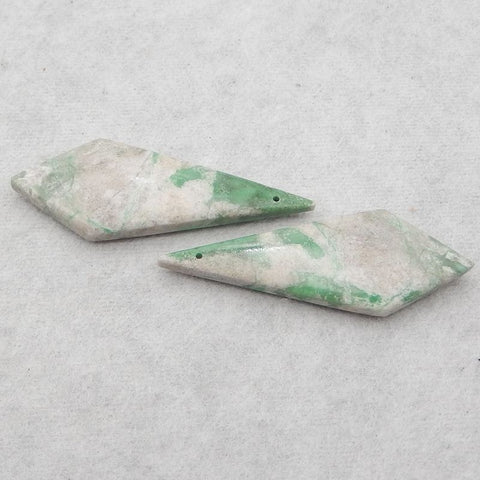 Natural Variscite Earring Beads 45*16*5mm, 8.1g