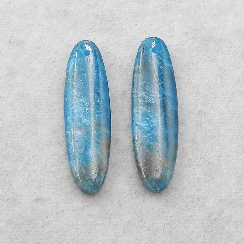 Natural Blue Apatite Crystal Earring Beads 30*9*4mm, 5.2g