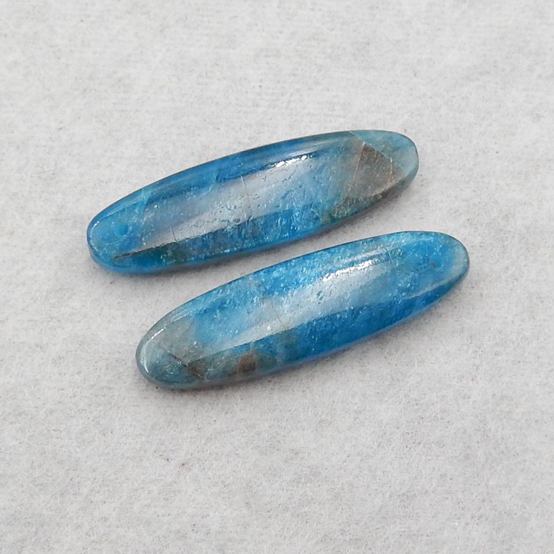 Natural Blue Apatite Crystal Earring Beads 30*9*4mm, 5.2g