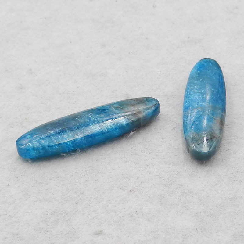 Natural Blue Apatite Crystal Earring Beads 30*9*4mm, 5.2g