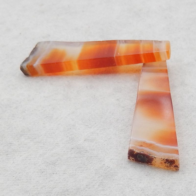Natural Red Agate Earring Beads 34*12*3mm, 4.3g