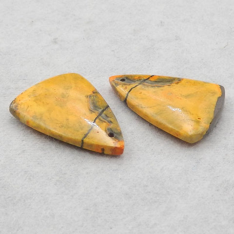 Natural Bumblebee Jasper Earring Beads 26*18*4mm, 6.2g