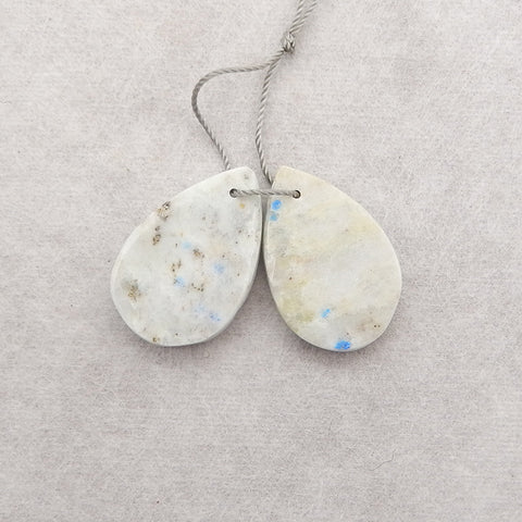 Nugget (Rough Sides) Natural K2 Jasper Earring Beads, Drilled Gemstone Pair