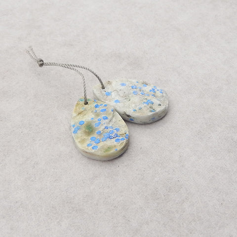 Nugget (Rough Sides) Natural K2 Jasper Earring Beads, Drilled Gemstone Pair
