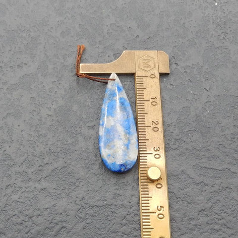 Paire de Boucles d'Oreilles en Lapis Lazuli Naturel 38x14x4mm ,8.10g