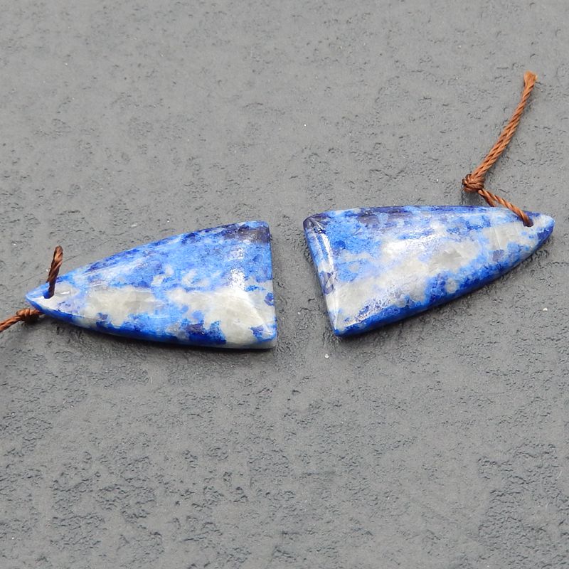 Natural Lapis Lazuli Earring Beads 25x18x4mm, 6g