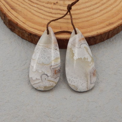 天然玛瑙凸圆形,Crazy Lace Rosetta Stone Gemstone 凸圆形,43x20x4mm,6.5g