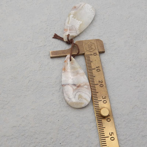天然玛瑙凸圆形,Crazy Lace Rosetta Stone Gemstone 凸圆形,43x20x4mm,6.5g