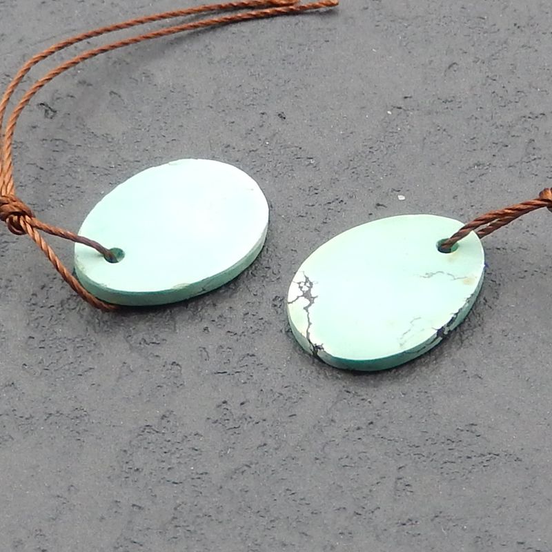Natural Turquoise Earring Beads 16x12x2mm, 1.5g
