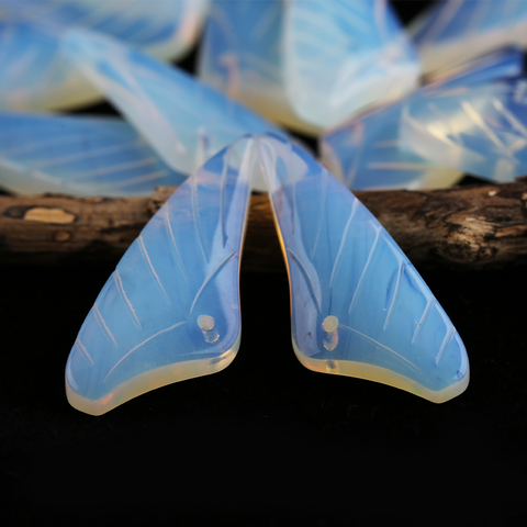 Earrings Bead Opalite - Wing Earrings Natural Stone jewelry accessories
