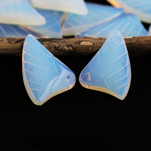 Earrings Bead Opalite - Wing Earrings Natural Stone jewelry accessories