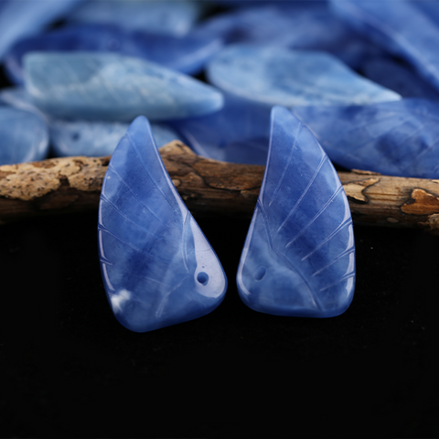 Earrings Bead OnyxBlue - Wing Earrings Natural Stone jewelry accessories