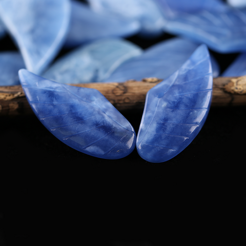 Earrings Bead OnyxBlue - Wing Earrings Natural Stone jewelry accessories
