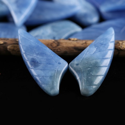 Earrings Bead OnyxBlue - Wing Earrings Natural Stone jewelry accessories