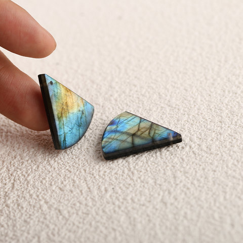 Natural Labradorite and Obsidian Earrings for Women, Intarsia Earrings Beads for Jewelry Making