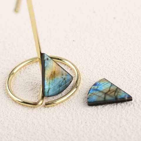 Natural Labradorite and Obsidian Earrings for Women, Intarsia Earrings Beads for Jewelry Making