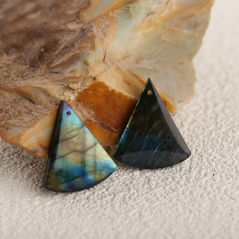 Natural Labradorite and Obsidian Earrings for Women, Intarsia Earrings Beads for Jewelry Making