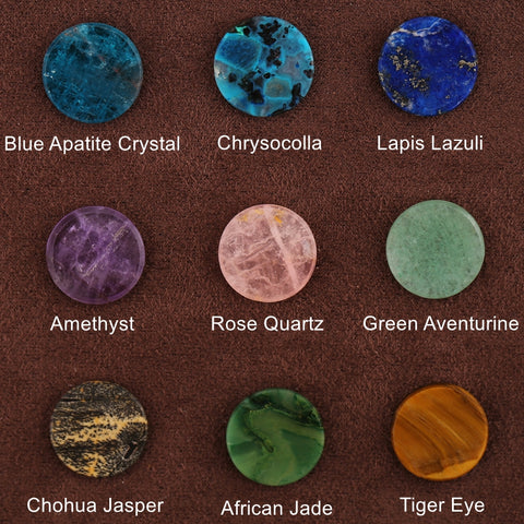 Natural Round Coin-Cut Gemstone Tablets - Flat Surface with Soft Polished Edges for Minimalist Jewelry Design - Gomggsale