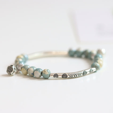 BITEFU Forest-style ceramic bracelet with an ethnic vibe, artistic flair, and a fresh, stylish design.
