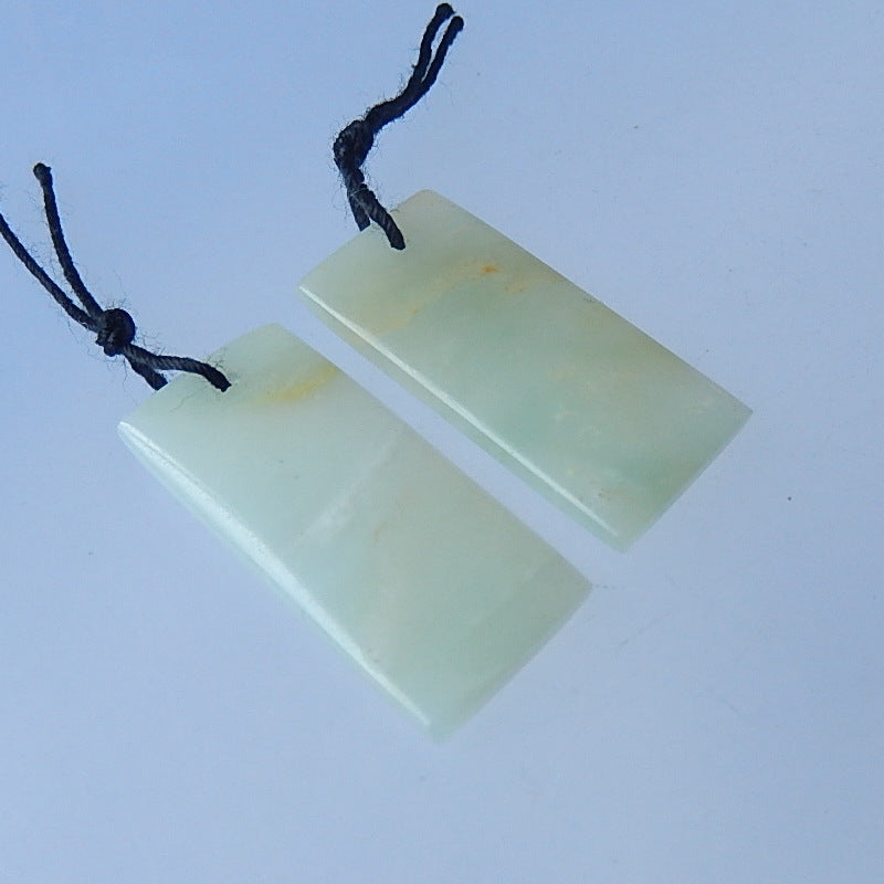 Natural Amazonite Earring Beads 32x12x3mm, 6.4g