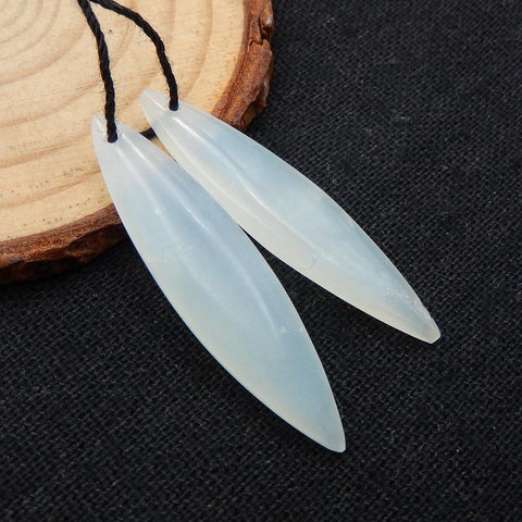 Natural Nephrite Jade Earring Beads,40x10x5mm, 3.7g