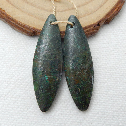 Natural African Turquoise Earring Beads 44x12x5mm, 7.8g