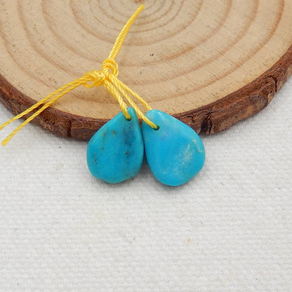 Natural Turquoise  Earring Beads 15x8x3mm, 1.0g