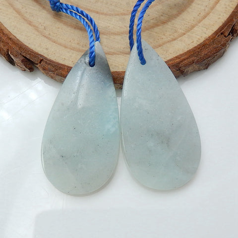 Natural Amazonite Earring Beads 29x15x5mm, 5.5g