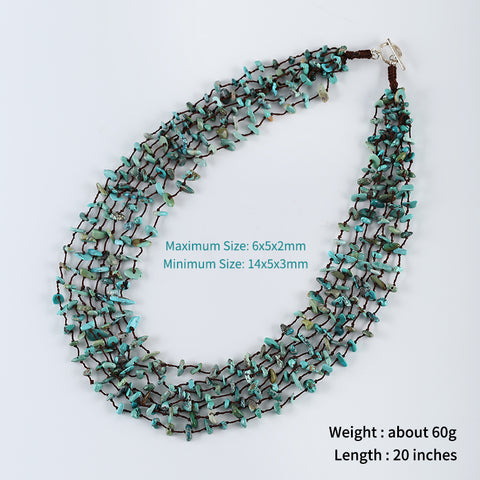 1 Strand 20 Inch Nugget (Rough Sides) Natural Turquoise Loose Beads Necklace, Gemstone Beads Wholesale,14x5x3mm,6x5x2mm,60g