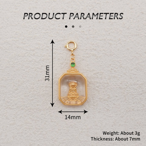 1 PC Silver Gold Plated Natural High Quality White Quartz Pendant Bead,Jewelry DIY Making,31x14x7mm, 3g