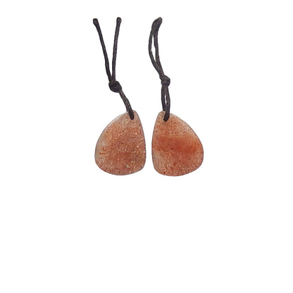 Natural Heliolite Sunstone Earring Beads 18x11x4mm, 2.4g